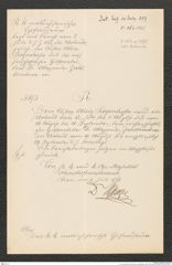 k.k. naturhistorisches Hofmuseum, Intendanzakten 1885-1896 (Hauer), Aktenzahl Z.463/1889, Seite 1